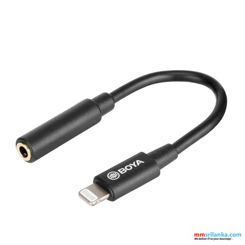 BOYA BY-K3 3.5mm TRRS Female to Lightning Adapter Cable